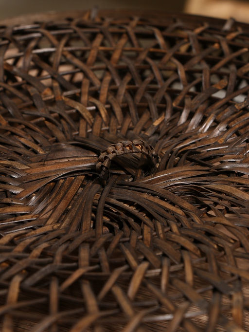 Корзина плетёная «Баскет», 39×39×50 см, бамбук, тёмная