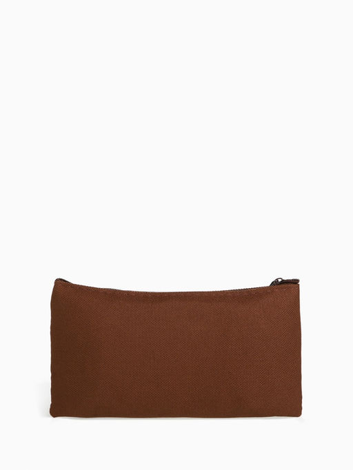 Цена за 3 шт. Косметичка-пенал на молнии, плоская, маленькая, коричневая - Simaland фото 2