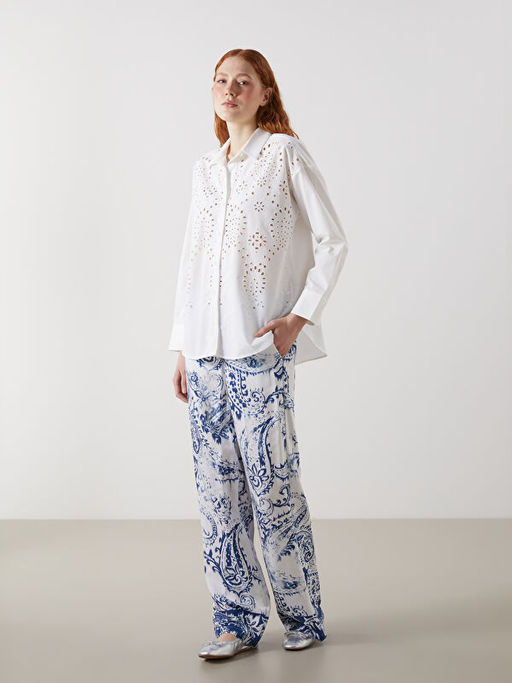 Ajurlu Oversize Kad?n G?mlek