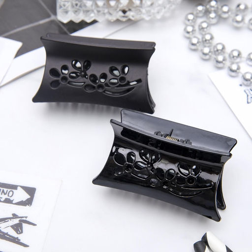 Цена за 12 шт. Крабик для волос «Ночка», цветы, 6.8 см, матовый и глянец, МИКС