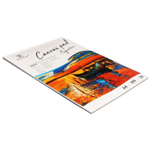 Альбом для рисования холсты грунтованные, А4, 10 листов, плотность 280 г/м², для акрила и масла