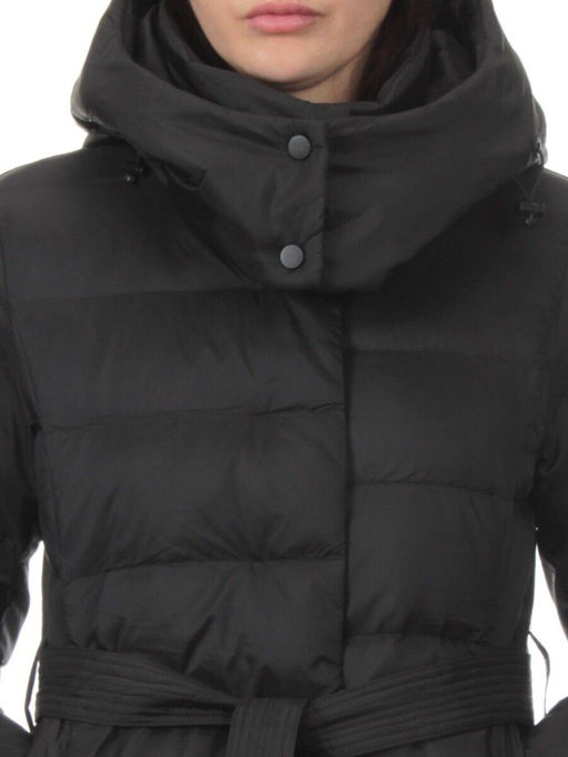 3069 BLACK Пуховик облегченный зимний женский (80% пух, 20% перо)