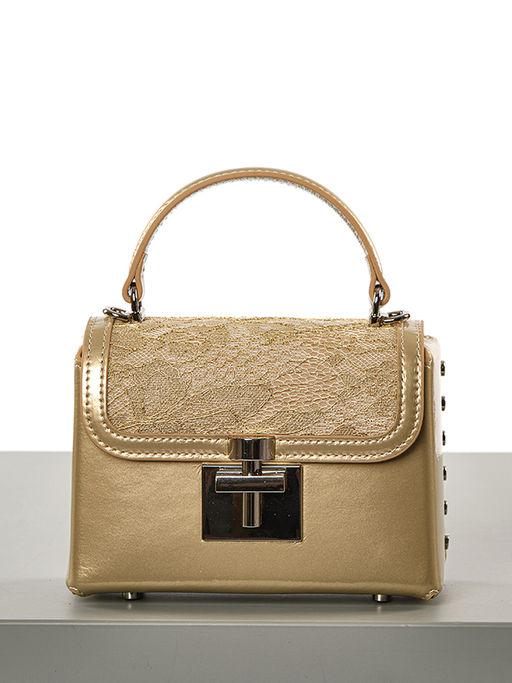 LACCOMA сумка F2100-золотистый натуральная кожа  фото 3