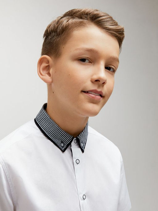 ACOOLA / Сорочка верхняя детская для мальчиков Potret белый  фото 3