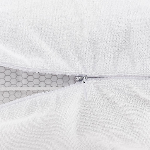 Чехол непромокаемый на подушку 50х70см Аквамембрана, на молнии, микрофибра (п/э 100%) / PUR мембрана, упаковка классическая, LDPE 14,5х23см, еврослот, Домашняя мода (Россия) фото 5