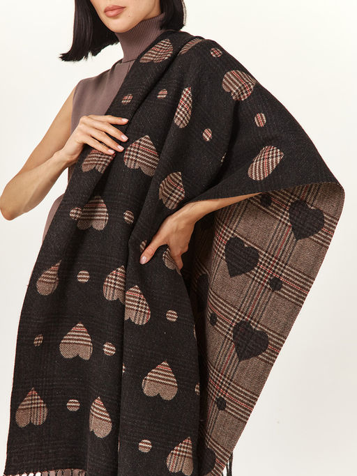 в составе ШЕРСТЬ  и КАШЕМИР Большой, мягкий, теплый  двусторонний палантин - Tantino фото 7