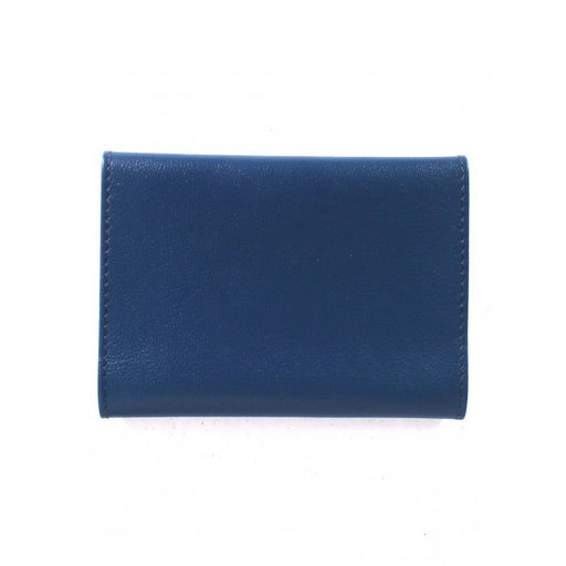 Обложка для паспорта Croco-П-402 (5 карм) натуральная кожа синий бергамо (47) 264842  фото 2