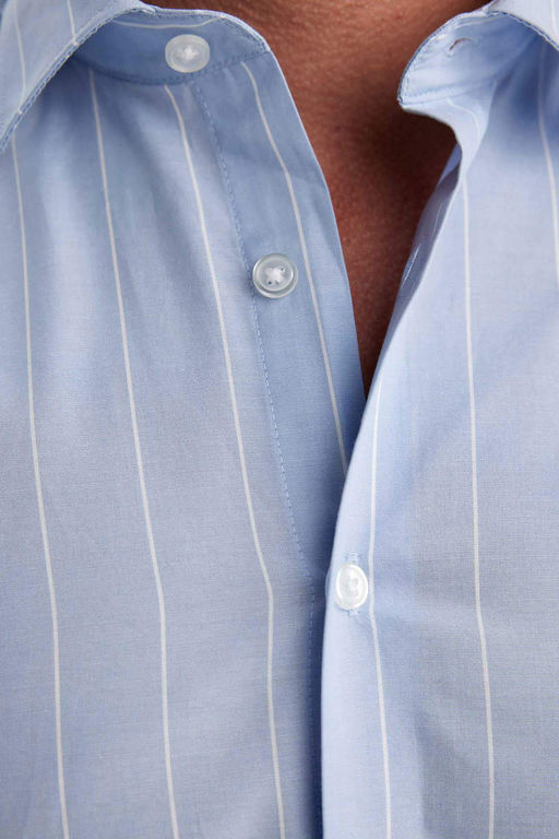 Рубашка с длинным рукавом без железной отделки Modern Fit - Defacto фото 5