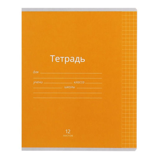 Комплект тетрадей из 10 штук, 12 листов в клетку Calligrata Однотонная Классика яркая, обложка мелованная бумага, ВД-лак, блок офсет  фото 5