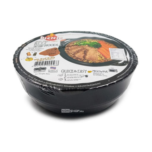 Лапша б\п со вкусом говядины Picnic (чашка), Таиланд, 70 г