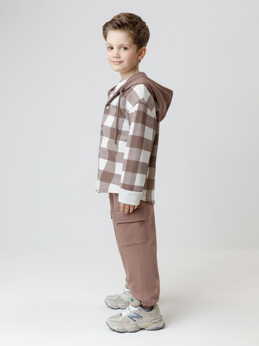 Рубашка для мальчика Crockid КР 302196 молочный из хлопка фото 5