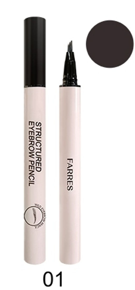 FARRES /8047-01/ Лайнер для бровей с эффектом микроблейдинга, тон Графит (*24)