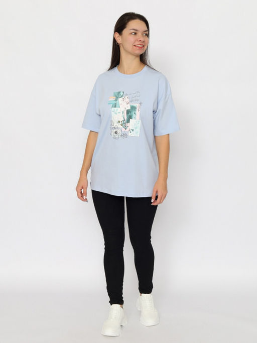 CRB wear / CSMW 60351-43 Футболка женская,голубой/Ex.Cherubino  фото 2