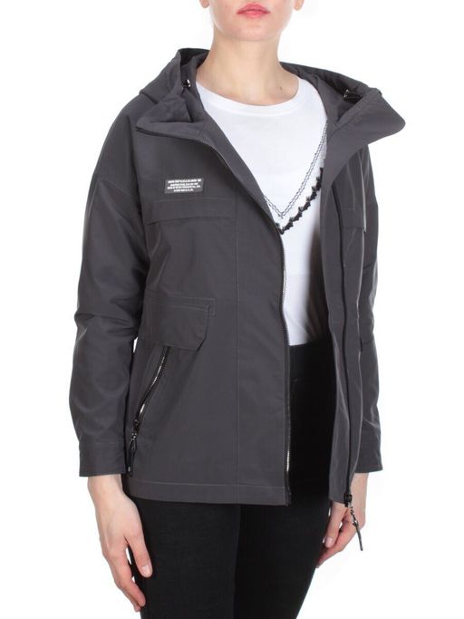 FY-229 DARK GRAY Ветровка женская АЛИСА (65% хлопок, 35% полиэстер) - Фабричный китай фото 6