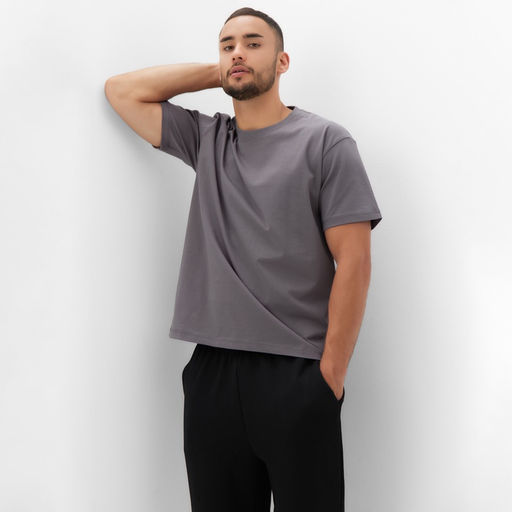 Футболка мужская MINAKU, серая, размер 42-44