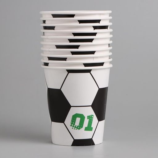 Цена за 10 шт. Стакан бумажный Футбол, 250 мл - Страна карнавалия фото 3