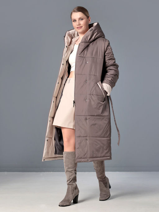 25414 Пальто капучино - Dizzyway фото 4