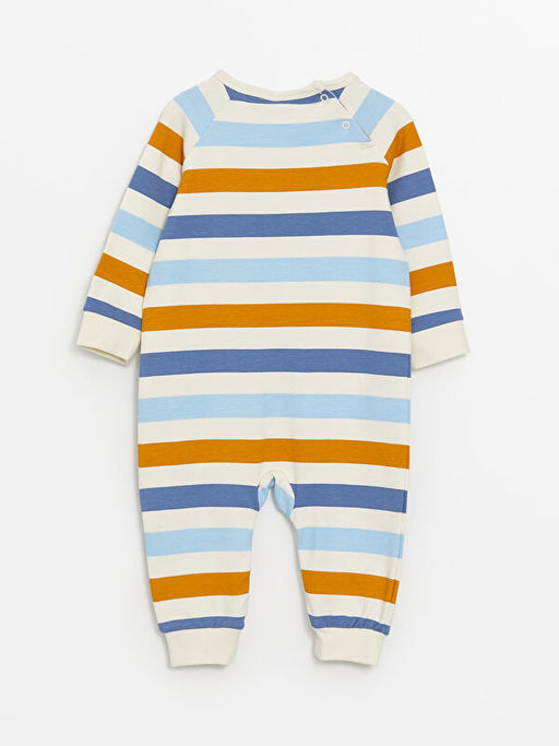 Bisiklet Yaka Renk Bloklu Erkek Bebek Tulum - Waikiki фото 2