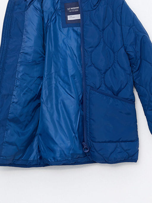 Kap??onlu Kapitone Desenli Erkek ?ocuk Mont - Waikiki фото 2