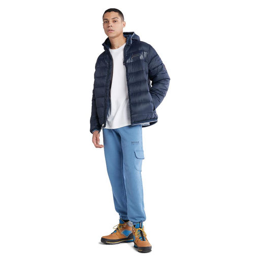 Куртка Timberland Jacket Hooded Mid Weight синяя  фото 2