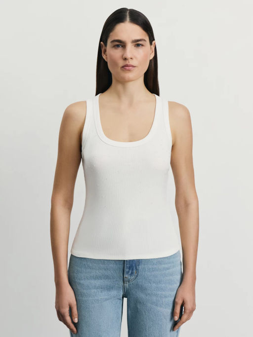 Майка из модала и хлопка со стразами / Zarina  фото 3