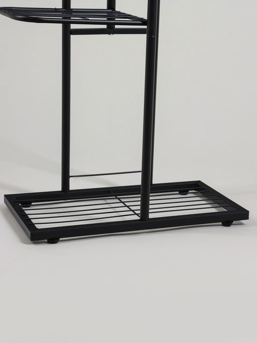 Подставка для цветов Greengo, 4 полки, 43×22×82 см, напольная, металл, чёрная