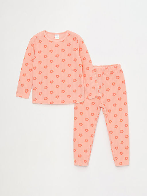 Bisiklet Yaka Uzun Kollu Polar K?z Bebek Pijama Tak?m?