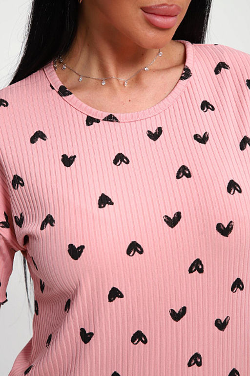 Пижама с брюками (01063, розовый) - Плиона фото 15