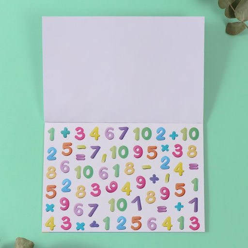 Наклейки в книжке «Посчитай-ка», 3 фона, 20.7×14.2 см