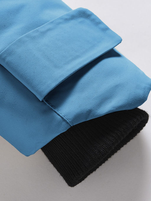 Парка зимняя подростковая для девочки с капюшоном и мехом бирюзового цвета 9534Br