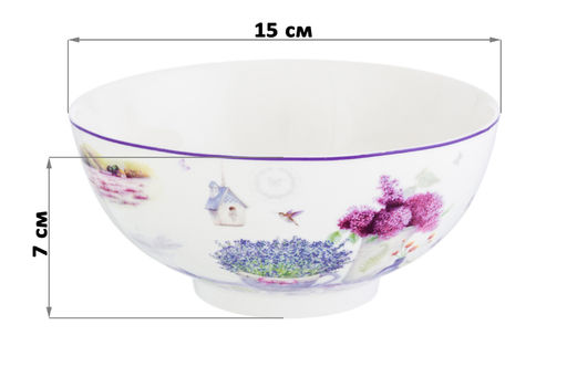 Набор 2 салатников - 15*15*7 см 700 мл Лаванда NEW BONE CHINA - Elan gallery фото 7
