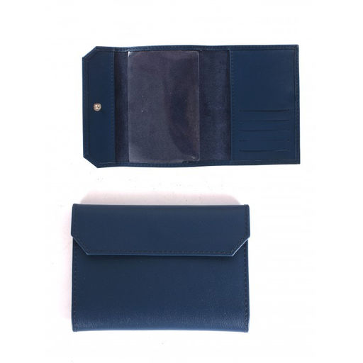 Обложка для паспорта Croco-П-402 (5 карм) натуральная кожа синий бергамо (47) 264842