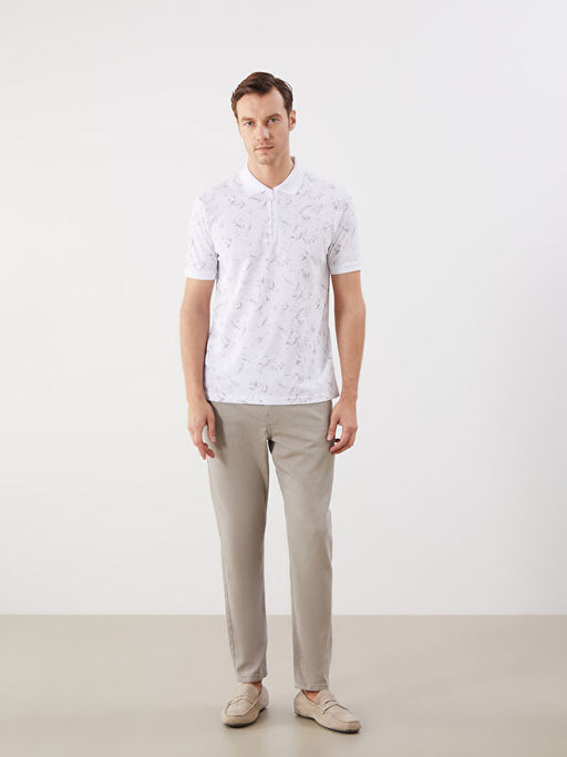 Polo Yaka Desenli Pike Erkek Ti??rt