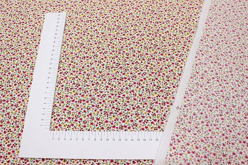 Импорт. хлопок Цветочные огоньки, цв.малиновый, ВИД2, ш.1.46м, хлопок-100%, 100гр/м.кв - Купава фото 4