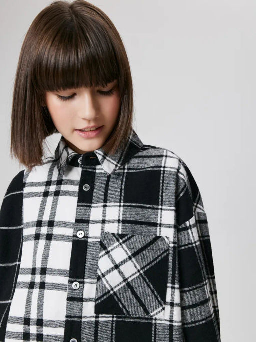 ACOOLA / Блузка детская для девочек Dive черно-белый  фото 4