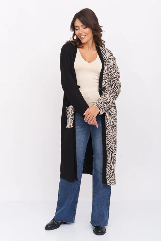 БЕЛАРУСЬ Кардиган Д 3272/черно-бежевый