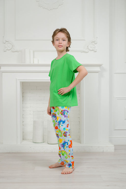 Пижама подростковая из кулирки Фантазия динозавр