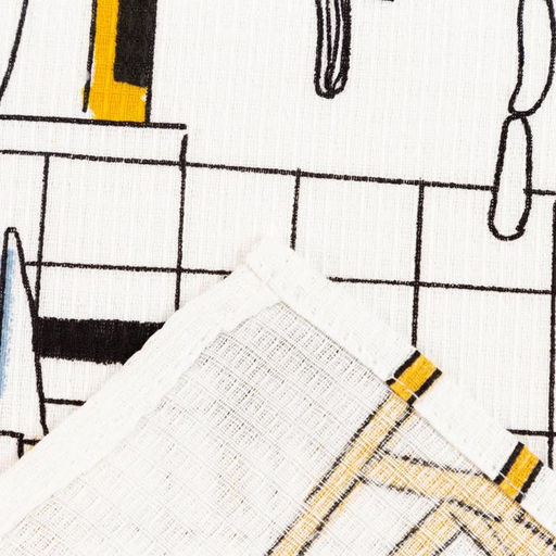 Набор кухонных полотенец Доляна Котик на кухне 35х60см-2шт, 100% хл  фото 6