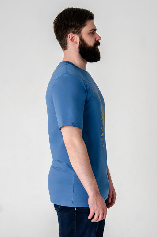 Арт. 614-153 Футболка мужская 48-56 (5 шт) Цвет:синий