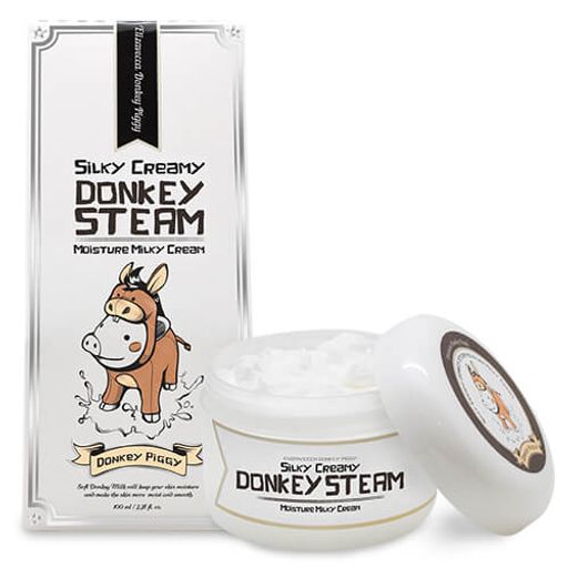 Elizavecca Silky Creamy Donkey Steam Moisture Milky Cream, 100g - Увлажняющий паровой крем