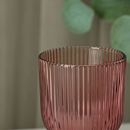 Бокалы для вина SL Home «Модерн», 250 мл, 8×14.5 см, набор 2 шт., стекло, розовые