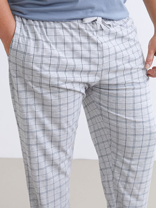 B?y?k Beden Standart Kal?p Ekose Erkek Pijama Alt