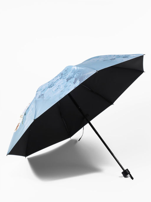 Зонт механический Цветочный букет, эпонж, 4 сложения, 8 спиц, R=48/56 см, d=96 см, МИКС