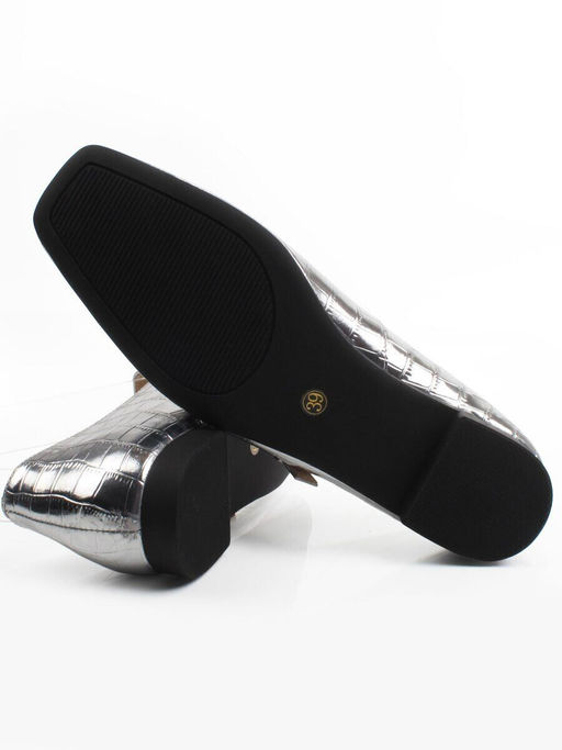 06-2009-5C GREY/SILVER Туфли женские (натуральная кожа)