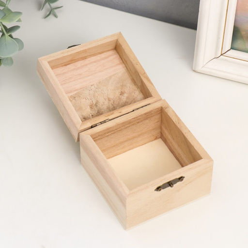 Цена за 6 шт. Шкатулка для росписи дерево «Квадрат», 6.5×8.5×8.5 см