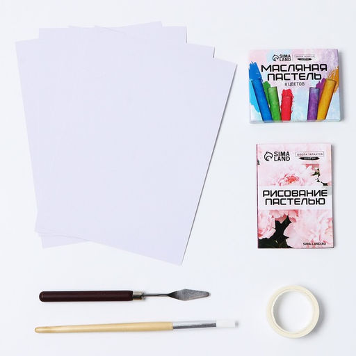 Набор для рисования масляной пастелью Пионы, 8 цветов, набор для творчества