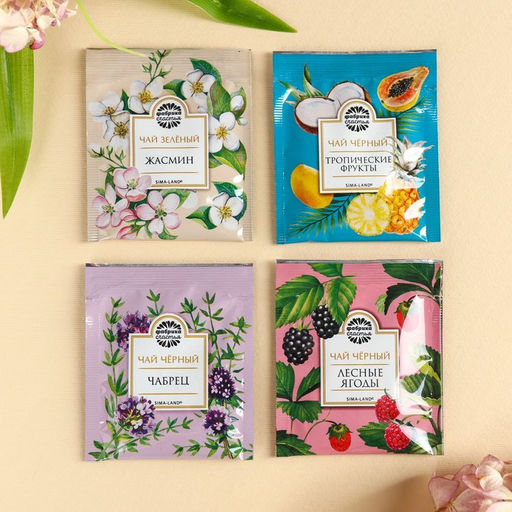 Чай в конверте Насладись ароматным моментом, 7,2 г ( 4 шт. х 1,8 г), - Фабрика счастья фото 3