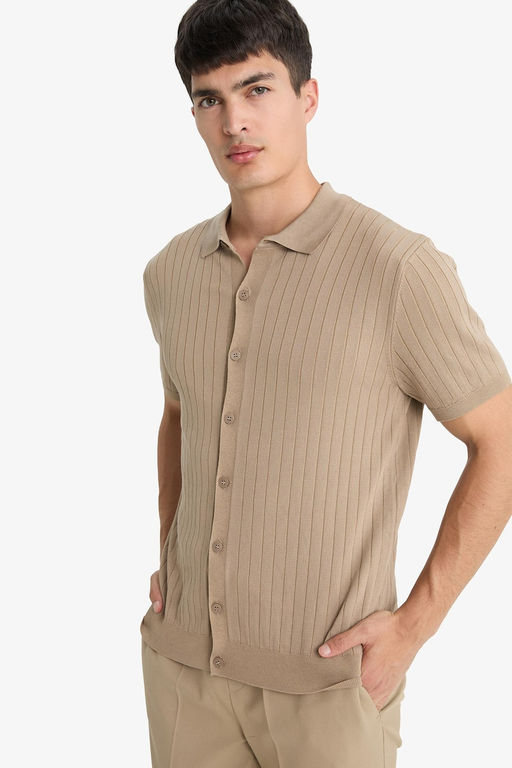 Standart Fit Polo Yaka Triko K_sa Kollu Ti__rt - Defacto фото 4