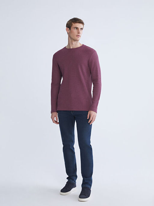 Bisiklet Yaka Uzun Kollu Erkek Ti??rt