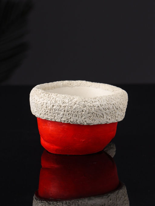 Подсвечник на 1 свечу Колпак, гипс, 9?7?5 см, красный